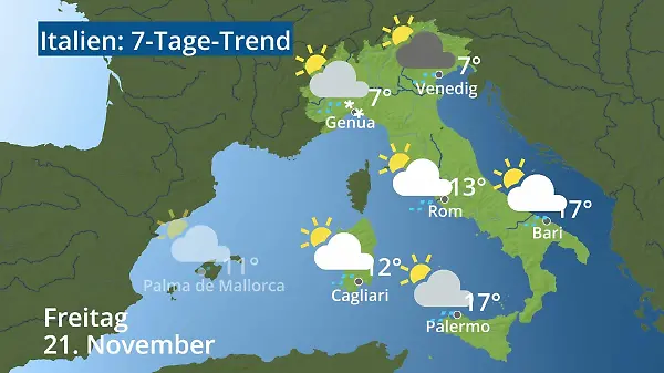 Italien: Wie wird das Wetter?