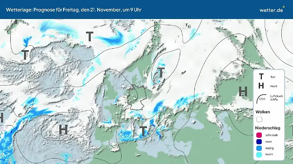 Die Wetterlage der kommenden 5 Tage