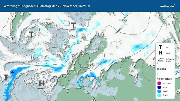 Die Wetterlage der kommenden 5 Tage