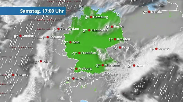 Viel Sonne und Dauerfrost im Süden