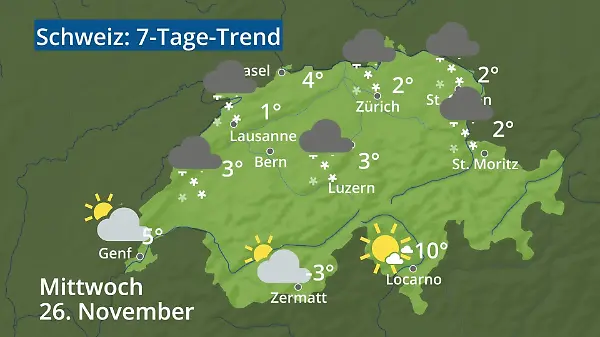 Schweiz: Wie wird das Wetter?