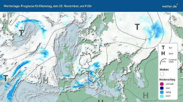 Die Wetterlage der kommenden 5 Tage