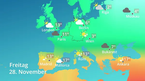 Europa: Wie wird das Wetter?