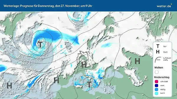 Die Wetterlage der kommenden 5 Tage