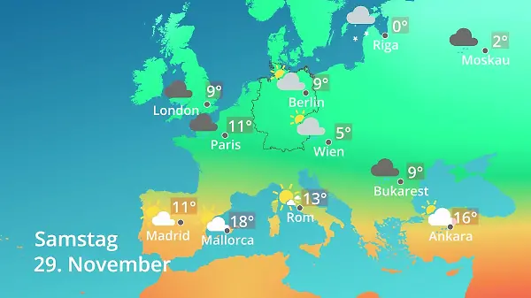 Europa: Wie wird das Wetter?