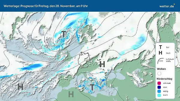 Die Wetterlage der kommenden 5 Tage