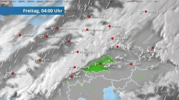 Wolkendecke wärmt Deutschland - nur den Südosten nicht