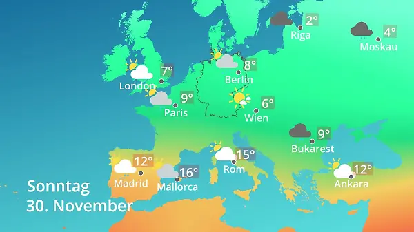 Europa: Wie wird das Wetter?