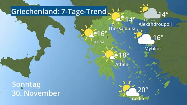 Griechenland: Wie wird das Wetter?