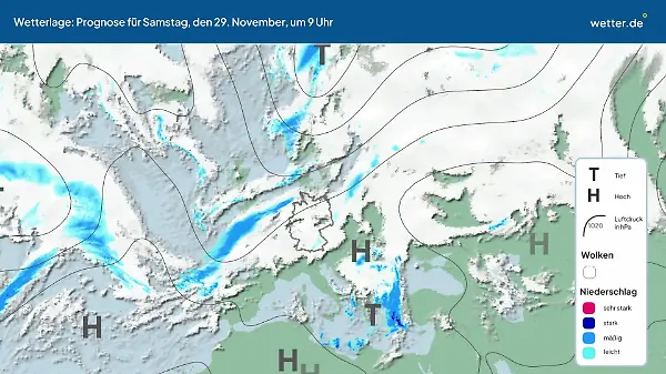 Die Wetterlage der kommenden 5 Tage