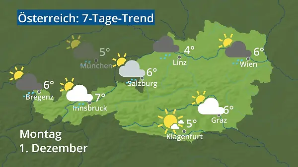 Österreich: Wie wird das Wetter?