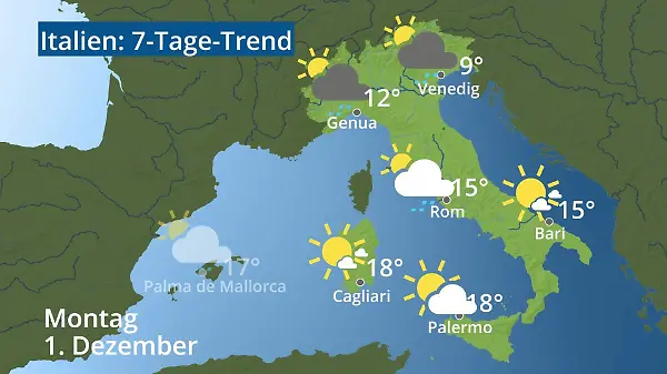Italien: Wie wird das Wetter?