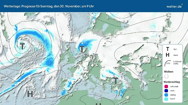 Die Wetterlage der kommenden 5 Tage