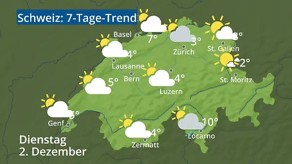 Schweiz: Wie wird das Wetter?