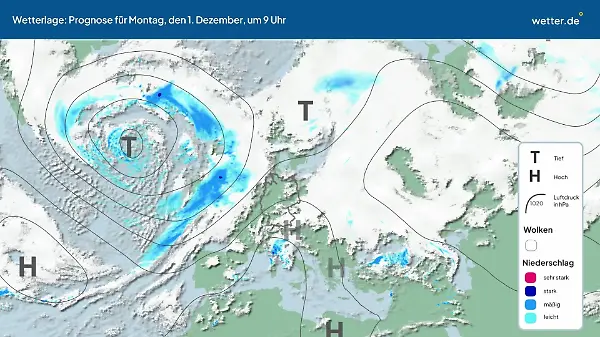 Die Wetterlage der kommenden 5 Tage