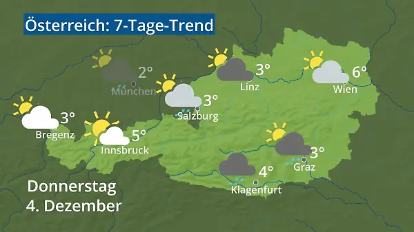 Österreich: Wie wird das Wetter?