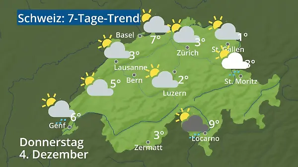 Schweiz: Wie wird das Wetter?