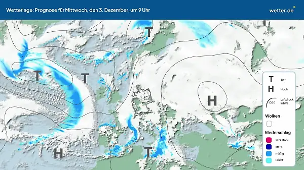 Die Wetterlage der kommenden 5 Tage