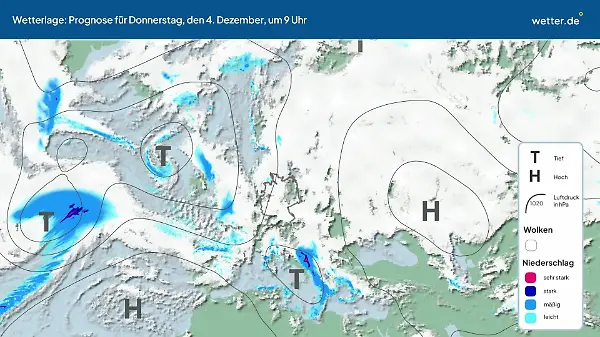 Die Wetterlage der kommenden 5 Tage