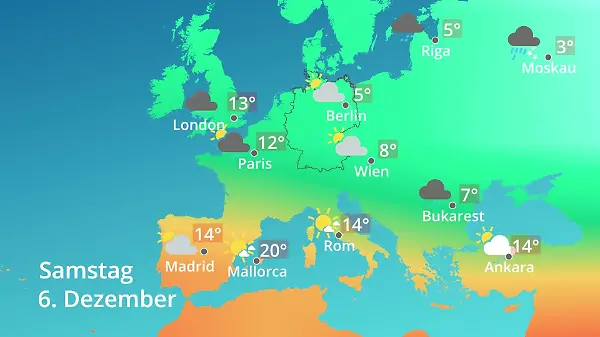 Europa: Wie wird das Wetter?