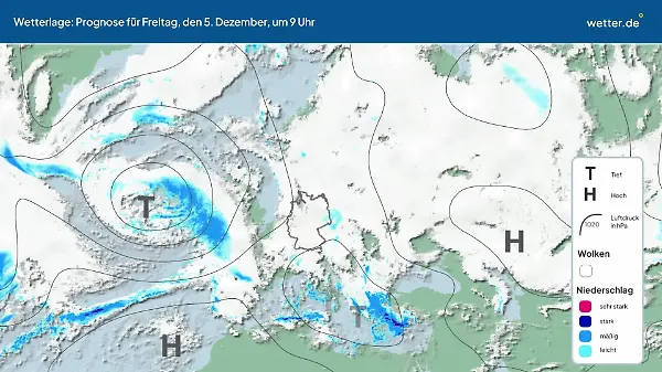 Die Wetterlage der kommenden 5 Tage