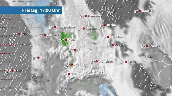 Viele Wolken, wenig Niederschlag