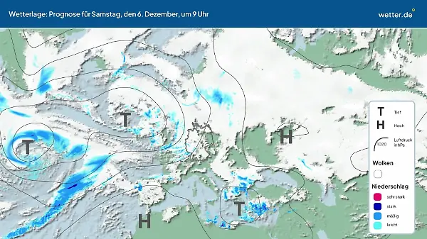 Die Wetterlage der kommenden 5 Tage