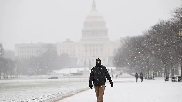 Snowy weather in Washington DC