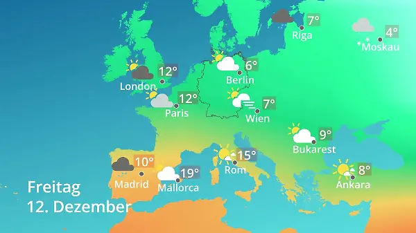 Europa: Wie wird das Wetter?