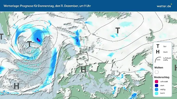 Die Wetterlage der kommenden 5 Tage