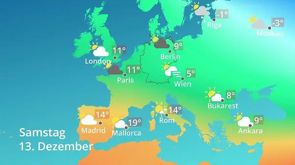 Europa: Wie wird das Wetter?