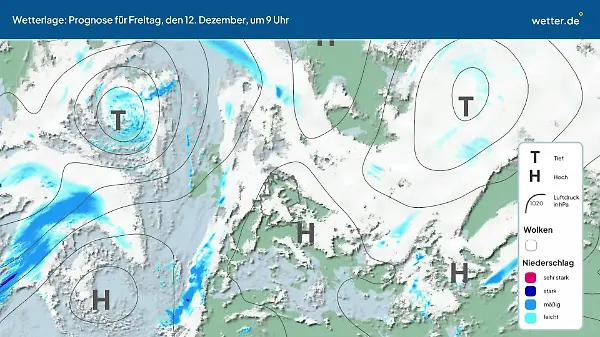 Die Wetterlage der kommenden 5 Tage