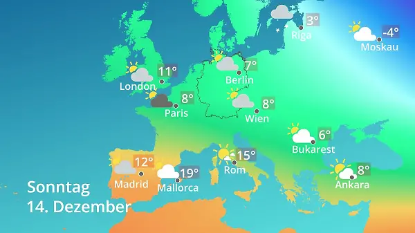 Europa: Wie wird das Wetter?