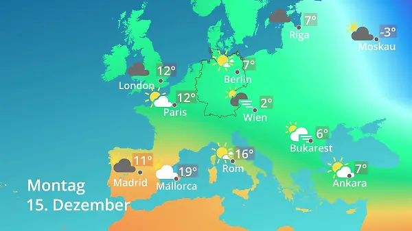 Europa: Wie wird das Wetter?