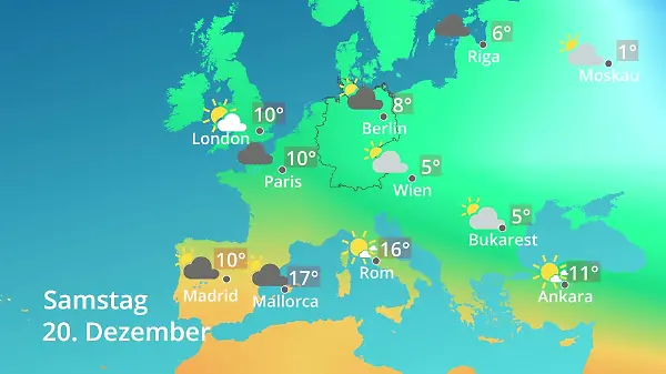 Europa: Wie wird das Wetter?