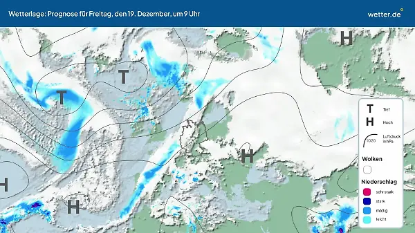 Die Wetterlage der kommenden 5 Tage