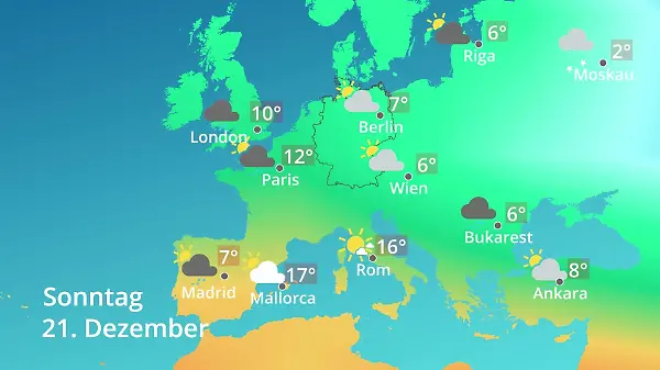 Europa: Wie wird das Wetter?
