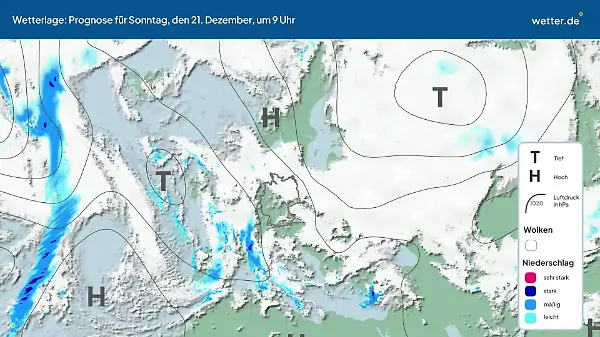 Die Wetterlage der kommenden 5 Tage