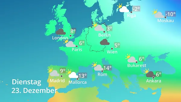 Europa: Wie wird das Wetter?
