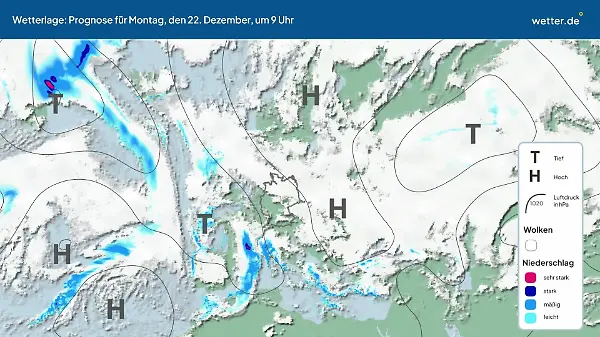 Die Wetterlage der kommenden 5 Tage