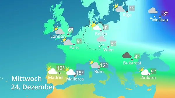 Europa: Wie wird das Wetter?