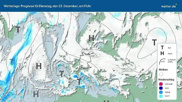 Die Wetterlage der kommenden 5 Tage