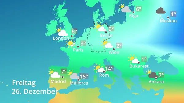 Europa: Wie wird das Wetter?