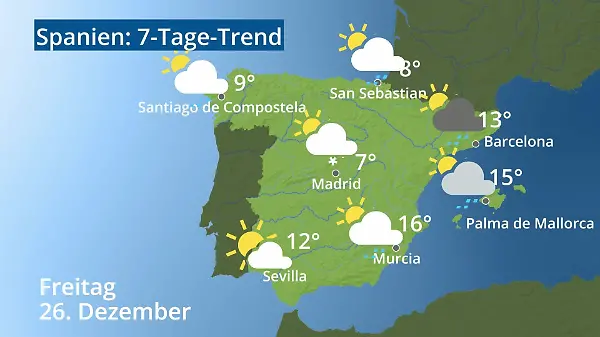 Spanien: Wie wird das Wetter?
