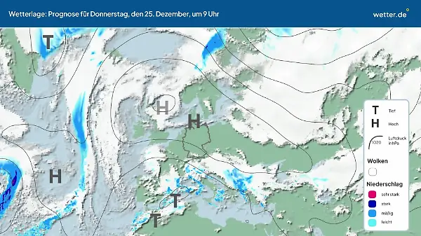 Die Wetterlage der kommenden 5 Tage