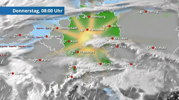 Nach sehr kalter Nacht mehr Sonne