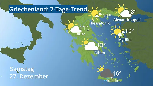 Griechenland: Wie wird das Wetter?