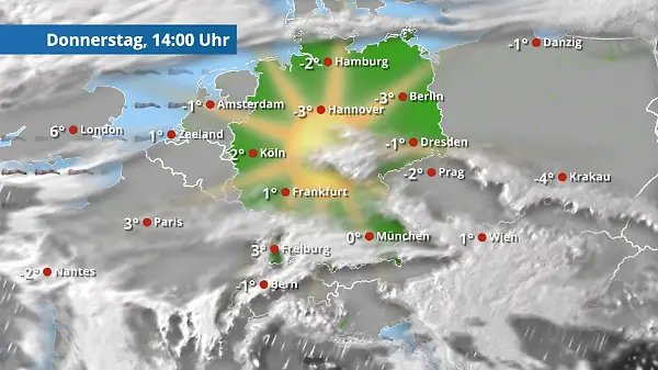 Viel Sonne am kalten Weihnachtstag
