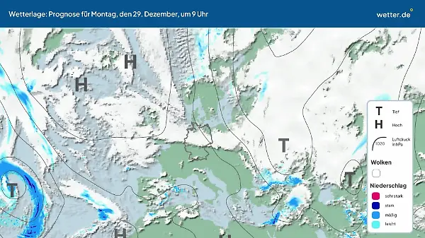 Die Wetterlage der kommenden 5 Tage