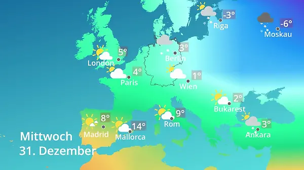 Europa: Wie wird das Wetter?